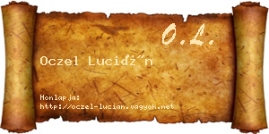 Oczel Lucián névjegykártya